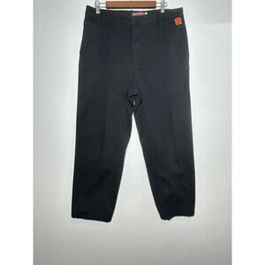 33 X 29 Empyre High Rise Black Kahaki Style Dress Skate Pant Baggy Relaxed Chino